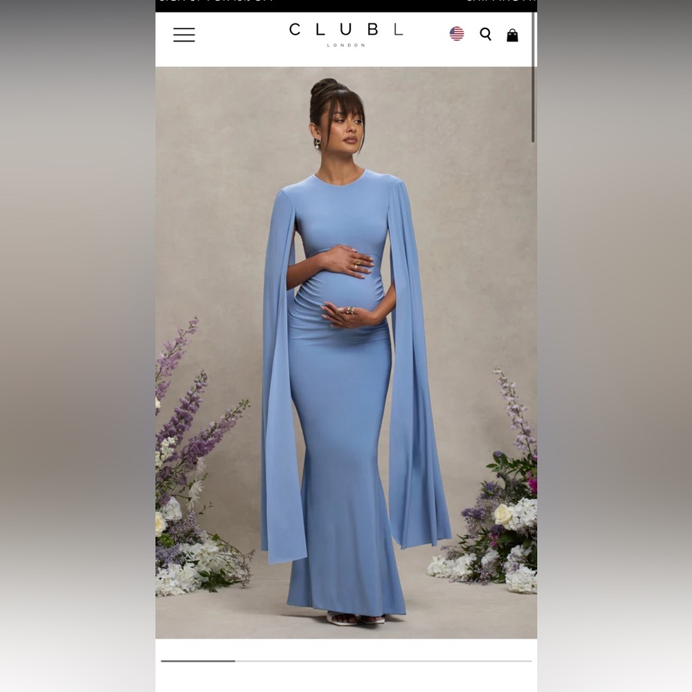 Maternity Dress Maxi with Cape. New with tags